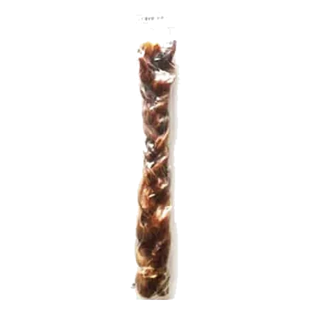 Geflochtener Schweinepizzle Kausnack für Hunde, 12 und 20 cm