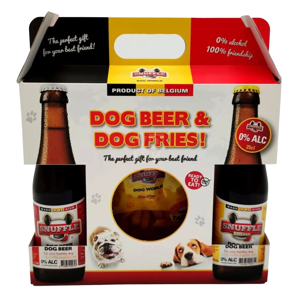 Snuffle Dog Geschenkset Bier und Chips für Hunde