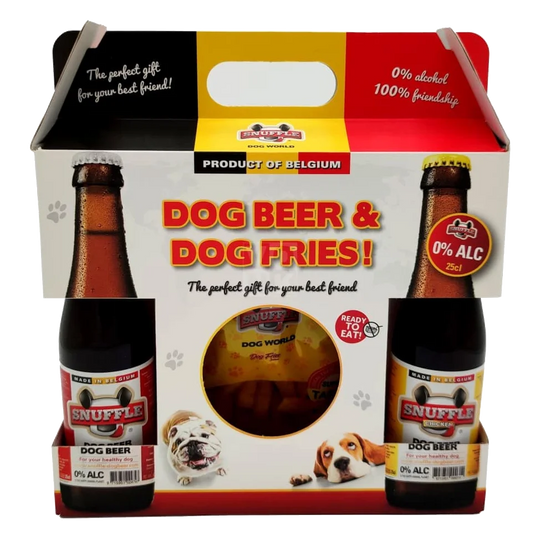 Snuffle Dog Geschenkset Bier und Chips für Hunde