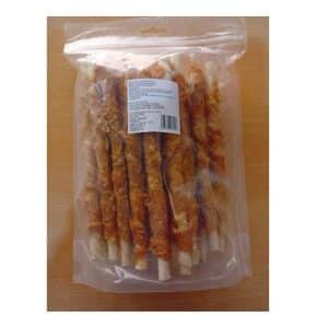 Kaustangen mit Huhn umwickelt, 20 cm, 500 g, 25 Stück