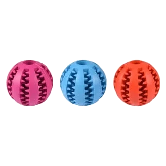 Zahnpflege-Ball Hund aus Gummi, 7 cm