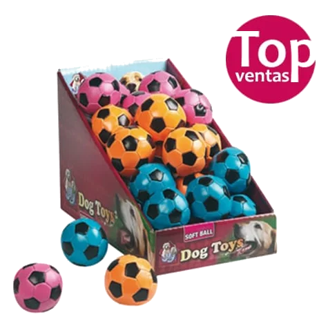 Hundeball Fußball-Design groß, 12 cm