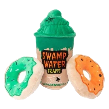 Halloween-Plüschspielzeug für Hunde FuzzYard Frappé & Donuts