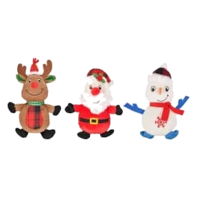 Weihnachts-Plüsch multi mit Quietscher für Hunde