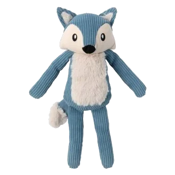 Plüschspielzeug für Hunde aus Cord FuzzYard Life Fuchs French Blue