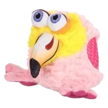 Kuscheltier Hund Flamingo rosa mit Quietscher, 23 x 20 cm
