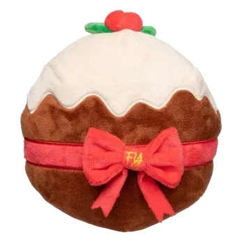 Weihnachts-Hundespielzeug aus Plüsch FuzzYard Merry Puddin in Plumpudding-Form