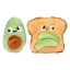 Plüschspielzeug für Hunde FuzzYard Avocado und Toast, 2er-Set