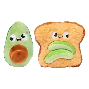 Plüschspielzeug für Hunde FuzzYard Avocado und Toast, 2er-Set