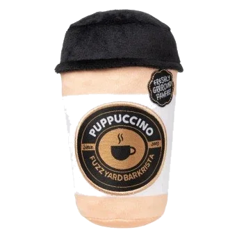 Plüsch-Hundespielzeug FuzzYard Barkrista Puppuccino als Kaffeebecher