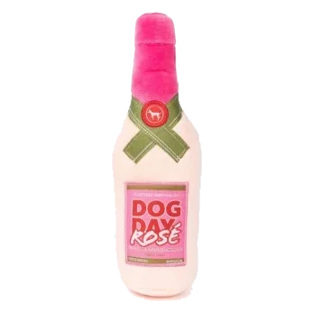 Plüschspielzeug für Hunde FuzzYard Weinflasche Dog Day Rosé mit Quietscher