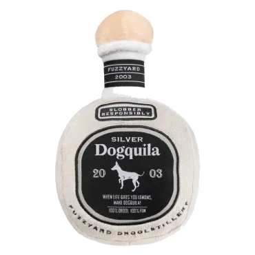 Plüschspielzeug für Hunde FuzzYard Flasche Dogquila mit Quietscher