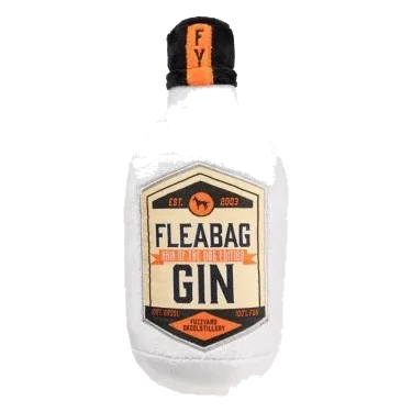 Plüschspielzeug für Hunde FuzzYard Flasche Fleabag Gin mit Quietscher