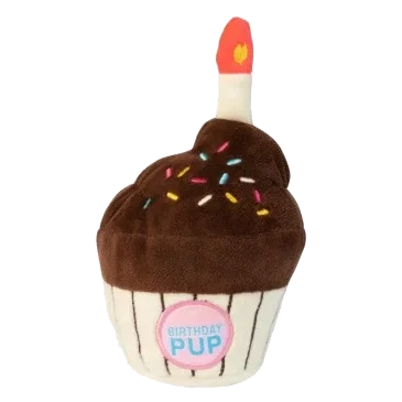 Plüschspielzeug für Hunde FuzzYard Geburtstags-Cupcake mit Quietscher