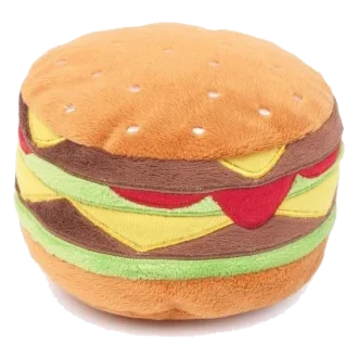 FuzzYard Burger Plüschspielzeug für Hunde mit Quietscher