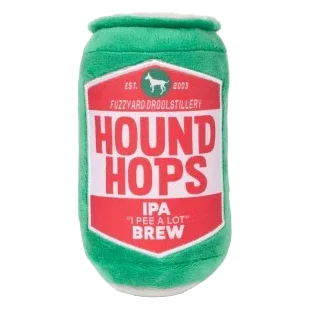 Plüschspielzeug für Hunde FuzzYard Bierdose Hound Hops mit Quietscher