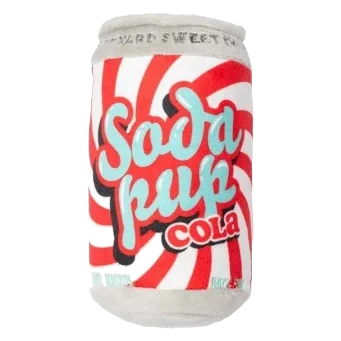 Plüschspielzeug für Hunde FuzzYard Getränkedose Soda Pup Cola mit Quietscher