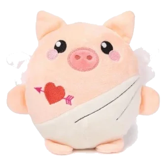 FuzzYard Love Cu-pig Plüschspielzeug für Hunde, Amor-Schweinchen