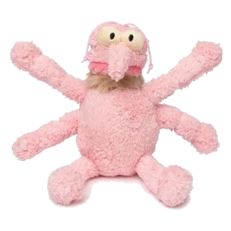 Kuscheltier für Hunde FuzzYard Nasties Scratchette rosa Floh mit Quietscher