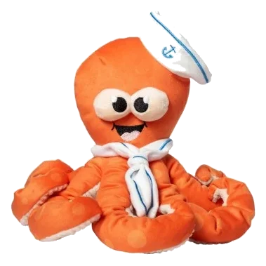 Plüsch-Hundespielzeug FuzzYard Octo-Pose Sailor Squiggles Krake mit Quietscher