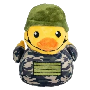 Plüsch-Hundespielzeug FuzzYard Commanduck Ente mit Quietscher