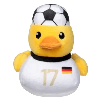 Plüschspielzeug für Hunde FuzzYard Fußball-Ente Deutschland Nr. 17 mit Quietscher