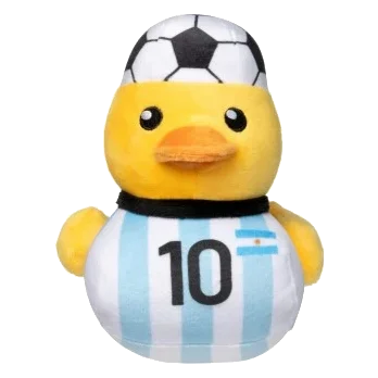 Plüschspielzeug für Hunde FuzzYard Fußball-Ente Argentinien Nr. 10 mit Quietscher