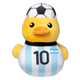 Plüschspielzeug für Hunde FuzzYard Fußball-Ente Argentinien Nr. 10 mit Quietscher