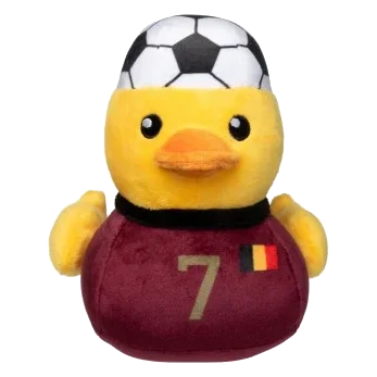 Plüschspielzeug für Hunde FuzzYard Fußball-Ente Belgien Nr. 7 mit Quietscher