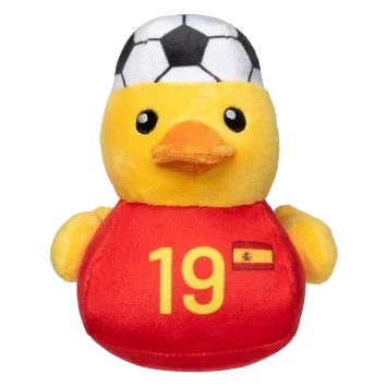Kuscheltier für Hunde FuzzYard Fußball-Ente Spanien Nr. 19 mit Quietscher