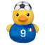 Plüschspielzeug für Hunde FuzzYard Fußball-Ente Italien Nr. 9 mit Quietscher