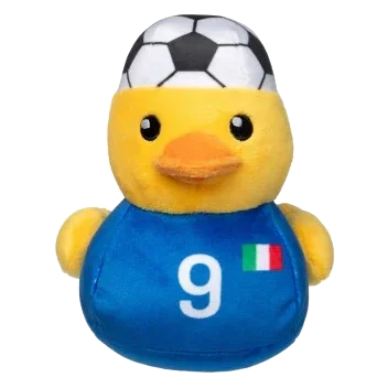 Plüschspielzeug für Hunde FuzzYard Fußball-Ente Italien Nr. 9 mit Quietscher