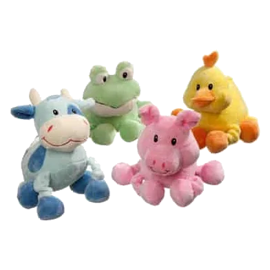 Kuscheltiere Hund 16 cm: Ente, Schwein, Frosch oder Huhn