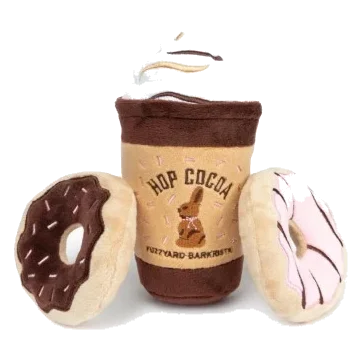 Oster-Plüschspielzeug für Hunde FuzzYard Hop Cocoa, 3er-Set