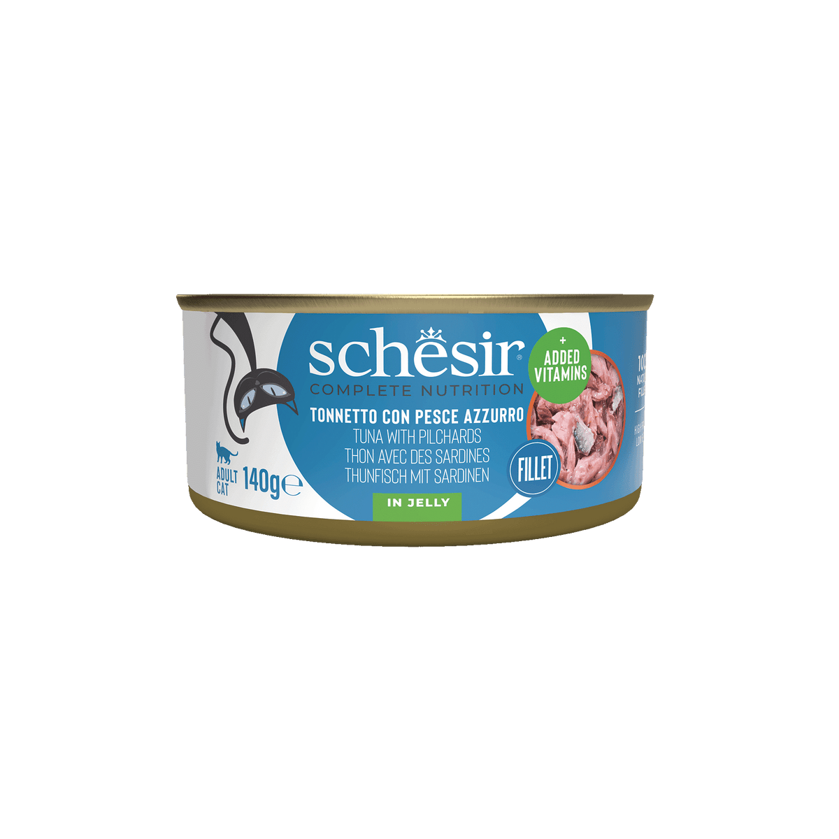 Schesir Nassfutter Katze Thunfisch mit Sardinen, Dose 140 g