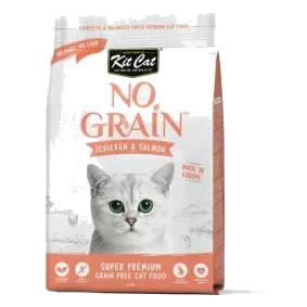 Getreidefreies Katzentrockenfutter Kit Cat No Grain Huhn & Lachs, 1 kg