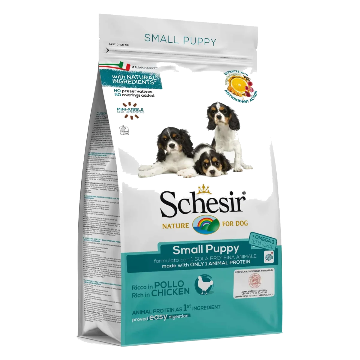 Schesir Small Puppy Trockenfutter Welpe Huhn für kleine Rassen, 2 kg