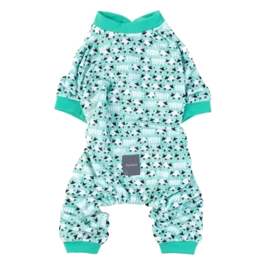 Hundepyjama FuzzYard Counting Sheep Grün