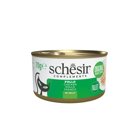 Schesir Nassfutter Katze Hühnerfilets in Gelee, Dose 70 g
