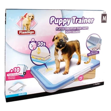 Puppy Trainer mit 10 Welpenunterlagen, Größen S und M