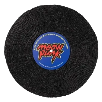 FuzzYard Record Cat Meow Punk drehbarer Kratzer aus Sisal