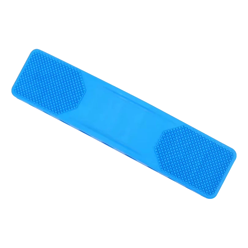 Rasqueta de silicona 6 en 1 para caballos de color azul