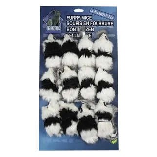 Langhaarige bunte Maus für Katzen, 11,5 cm