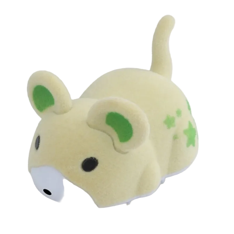 Ratón de peluche eléctrico que corre solo para gatos, verde