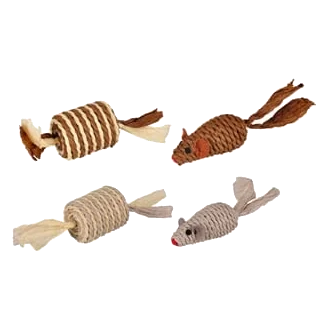 Maus und Sisalrolle für Katzen