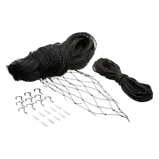 Flamingo Katzenschutznetz in Schwarz, 2 × 6 m, Seil 17 m