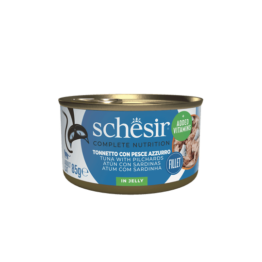 Schesir Nassfutter Katze Thunfisch mit Sardinen, Dose 85 g