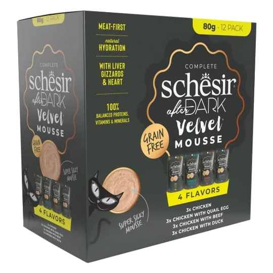 Schesir After Dark Mixpaket Velvet Mousse für Katzen