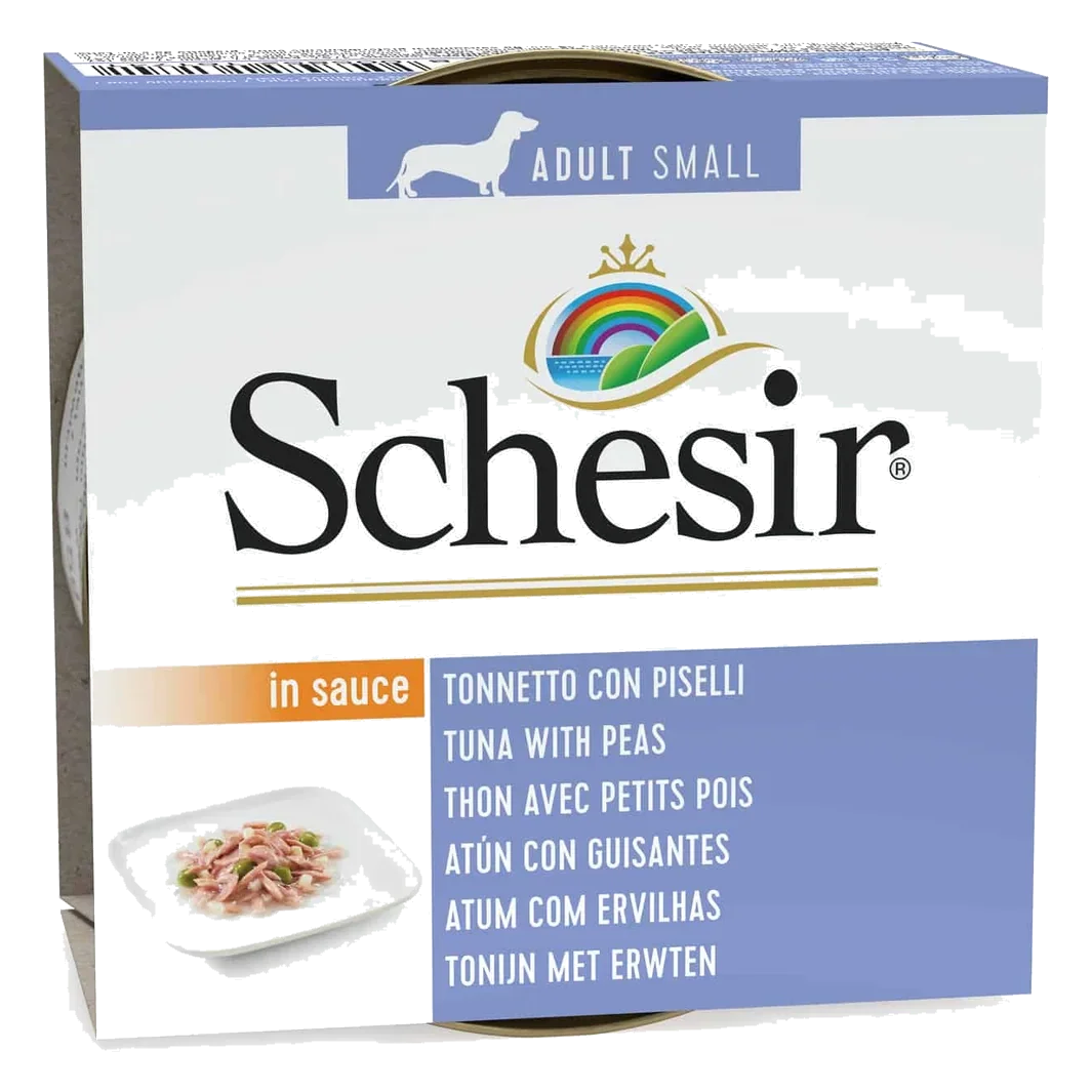 Schesir Nassfutter Hund Thunfisch & Erbsen in Soße, Dose 85 g