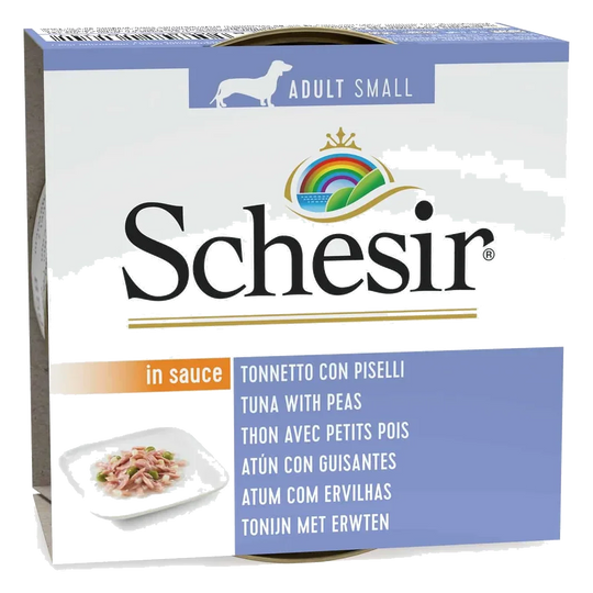 Schesir Nassfutter Hund Thunfisch & Erbsen in Soße, Dose 85 g